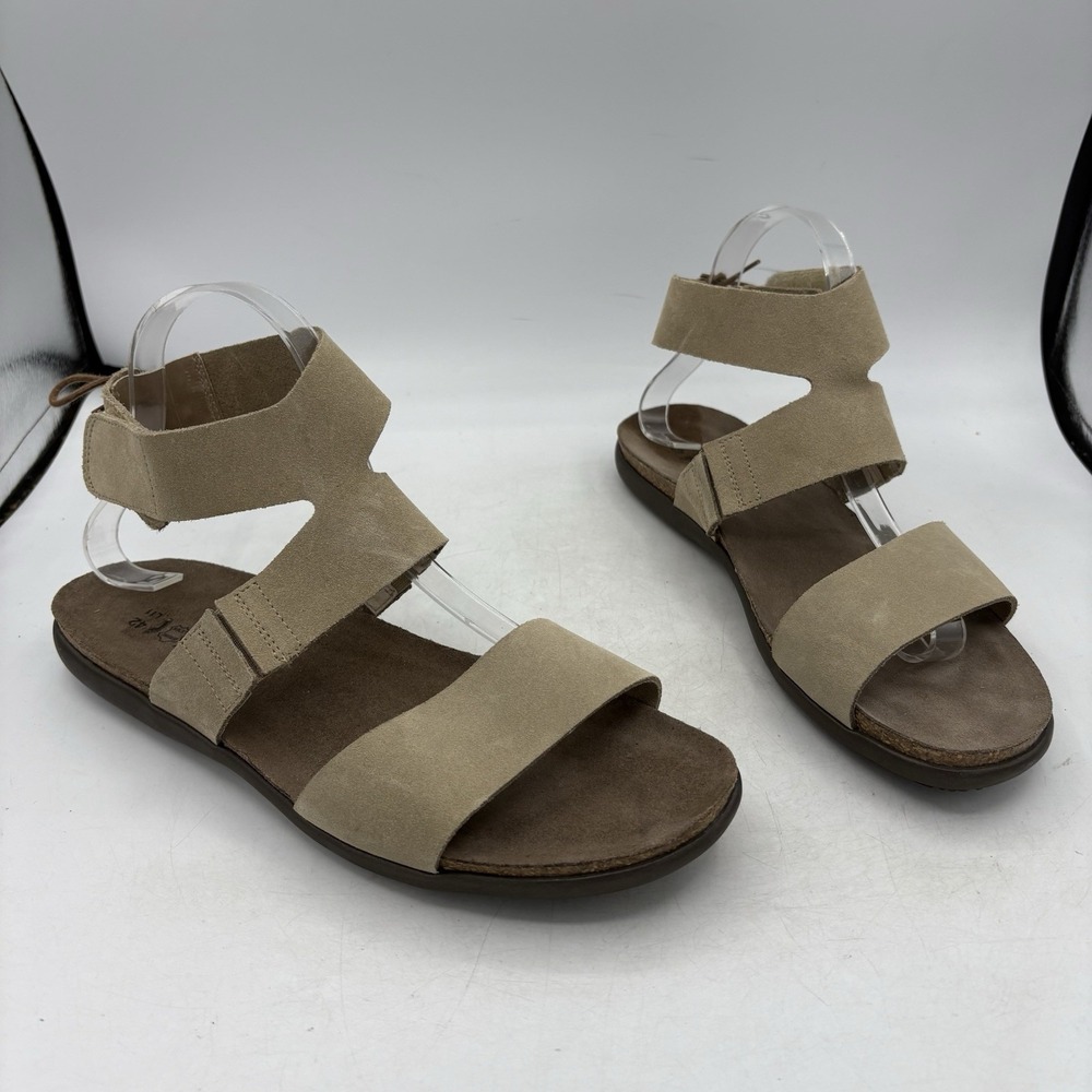 Naot Sandals Womens Size 11 Larissa Tan Leather Ankle Strap Comfort